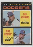 1971 Rookie Stars - Bob Valentine, Mike Strahler [Poor to Fair]