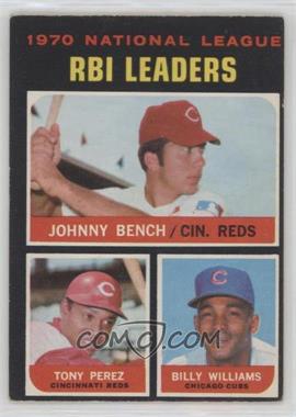 1971 O-Pee-Chee - [Base] #64 - League Leaders - Johnny Bench, Tony Perez, Billy Williams [Good to VG‑EX]