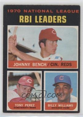 1971 O-Pee-Chee - [Base] #64 - League Leaders - Johnny Bench, Tony Perez, Billy Williams [Good to VG‑EX]