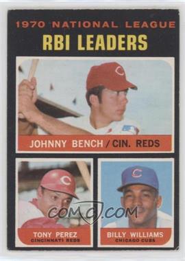 1971 O-Pee-Chee - [Base] #64 - League Leaders - Johnny Bench, Tony Perez, Billy Williams [Good to VG‑EX]