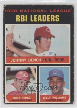 1971 O-Pee-Chee - [Base] #64 - League Leaders - Johnny Bench, Tony Perez, Billy Williams [Good to VG‑EX]