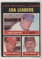 League Leaders - Tom Seaver, Wayne Simpson, Luke Walker [Good to VG&#…