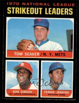 1971 O-Pee-Chee - [Base] #72 - League Leaders - Tom Seaver, Bob Gibson, Fergie Jenkins [NM]