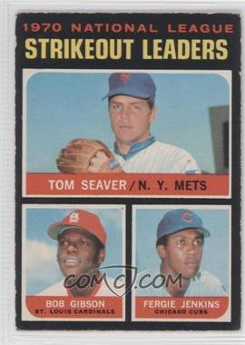 1971 O-Pee-Chee - [Base] #72 - League Leaders - Tom Seaver, Bob Gibson, Fergie Jenkins [Good to VG‑EX]