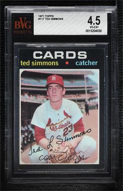 1971 Topps - [Base] #117 - Ted Simmons [BVG 4.5 VG‑EX+]