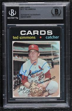 1971 Topps - [Base] #117 - Ted Simmons [BAS BGS Authentic]