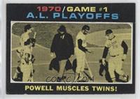 1970 A.L. Playoffs - Powell Muscles Twins!