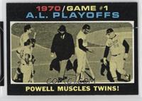 1970 A.L. Playoffs - Powell Muscles Twins!