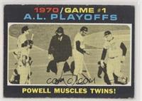 1970 A.L. Playoffs - Powell Muscles Twins! [Good to VG‑EX]