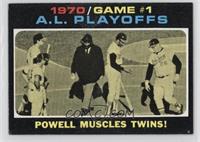 1970 A.L. Playoffs - Powell Muscles Twins! [Good to VG‑EX]