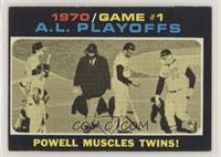 1970 A.L. Playoffs - Powell Muscles Twins!