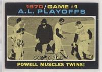 1970 A.L. Playoffs - Powell Muscles Twins! [Good to VG‑EX]