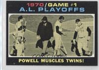 1970 A.L. Playoffs - Powell Muscles Twins!