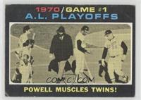 1970 A.L. Playoffs - Powell Muscles Twins! [Good to VG‑EX]