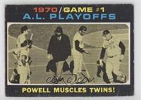 1970 A.L. Playoffs - Powell Muscles Twins!