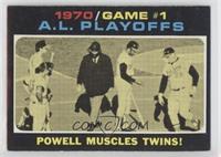 1970 A.L. Playoffs - Powell Muscles Twins!