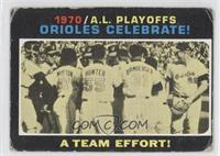 1970 A.L. Playoffs - Orioles Celebrate! A Team Effort! [Poor to Fair]