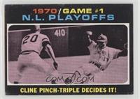 1970 N.L. Playoffs - Cline Pinch-Triple Decides It!