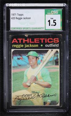 1971 Topps - [Base] #20 - Reggie Jackson [CSG 1.5 Fair]