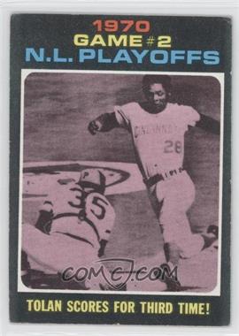 1971 Topps - [Base] #200 - 1970 N.L. Playoffs - Tolan Scores For Third Time! [Good to VG‑EX]