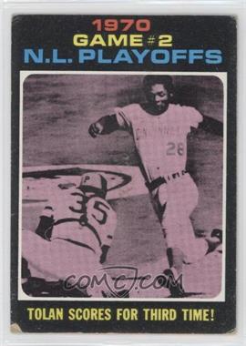 1971 Topps - [Base] #200 - 1970 N.L. Playoffs - Tolan Scores For Third Time! [Good to VG‑EX]