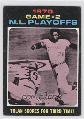 1971 Topps - [Base] #200 - 1970 N.L. Playoffs - Tolan Scores For Third Time! [Good to VG‑EX]