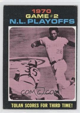 1971 Topps - [Base] #200 - 1970 N.L. Playoffs - Tolan Scores For Third Time! [Good to VG‑EX]