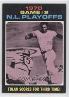 1970 N.L. Playoffs - Tolan Scores For Third Time!