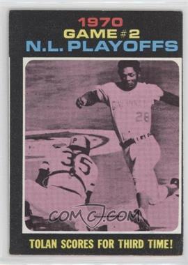 1971 Topps - [Base] #200 - 1970 N.L. Playoffs - Tolan Scores For Third Time! [Good to VG‑EX]