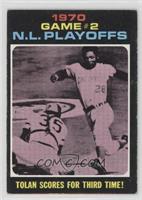 1970 N.L. Playoffs - Tolan Scores For Third Time!