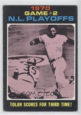 1971 Topps - [Base] #200 - 1970 N.L. Playoffs - Tolan Scores For Third Time! [Good to VG‑EX]