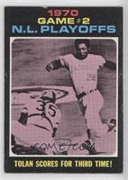 1970 N.L. Playoffs - Tolan Scores For Third Time! [Poor to Fair]