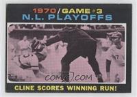 1970 N.L. Playoffs - Cline Scores Winning Run!