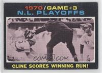 1970 N.L. Playoffs - Cline Scores Winning Run!