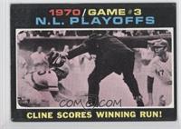 1970 N.L. Playoffs - Cline Scores Winning Run! [Noted]
