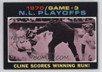 1970 N.L. Playoffs - Cline Scores Winning Run!