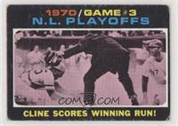 1970 N.L. Playoffs - Cline Scores Winning Run! [Good to VG‑EX]