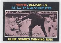 1970 N.L. Playoffs - Cline Scores Winning Run!