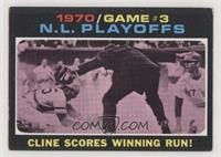 1970 N.L. Playoffs - Cline Scores Winning Run!