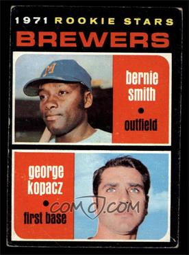 1971 Topps - [Base] #204 - 1971 Rookie Stars - Bernie Smith, George Kopacz [VG]