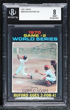 1971 Topps - [Base] #328 - 1970 World Series - Game #2: Buford Goes 2-For-4! [BGS 8 NM‑MT]