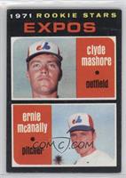 1971 Rookie Stars - Clyde Mashore, Ernie McAnally [Good to VG‑E…