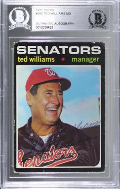 1971 Topps - [Base] #380 - Ted Williams [BAS BGS Authentic]