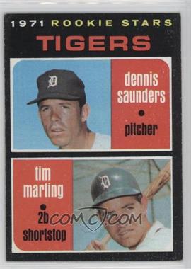 1971 Topps - [Base] #423 - 1971 Rookie Stars - Dennis Saunders, Tim Marting