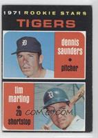 1971 Rookie Stars - Dennis Saunders, Tim Marting [Noted]