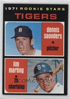 1971 Rookie Stars - Dennis Saunders, Tim Marting