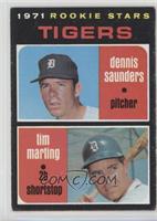 1971 Rookie Stars - Dennis Saunders, Tim Marting [Good to VG‑EX]