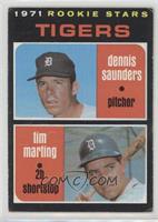1971 Rookie Stars - Dennis Saunders, Tim Marting