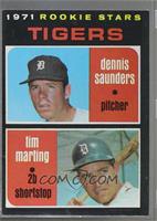 1971 Rookie Stars - Dennis Saunders, Tim Marting [Altered]