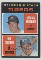 1971 Rookie Stars - Dennis Saunders, Tim Marting [Poor to Fair]